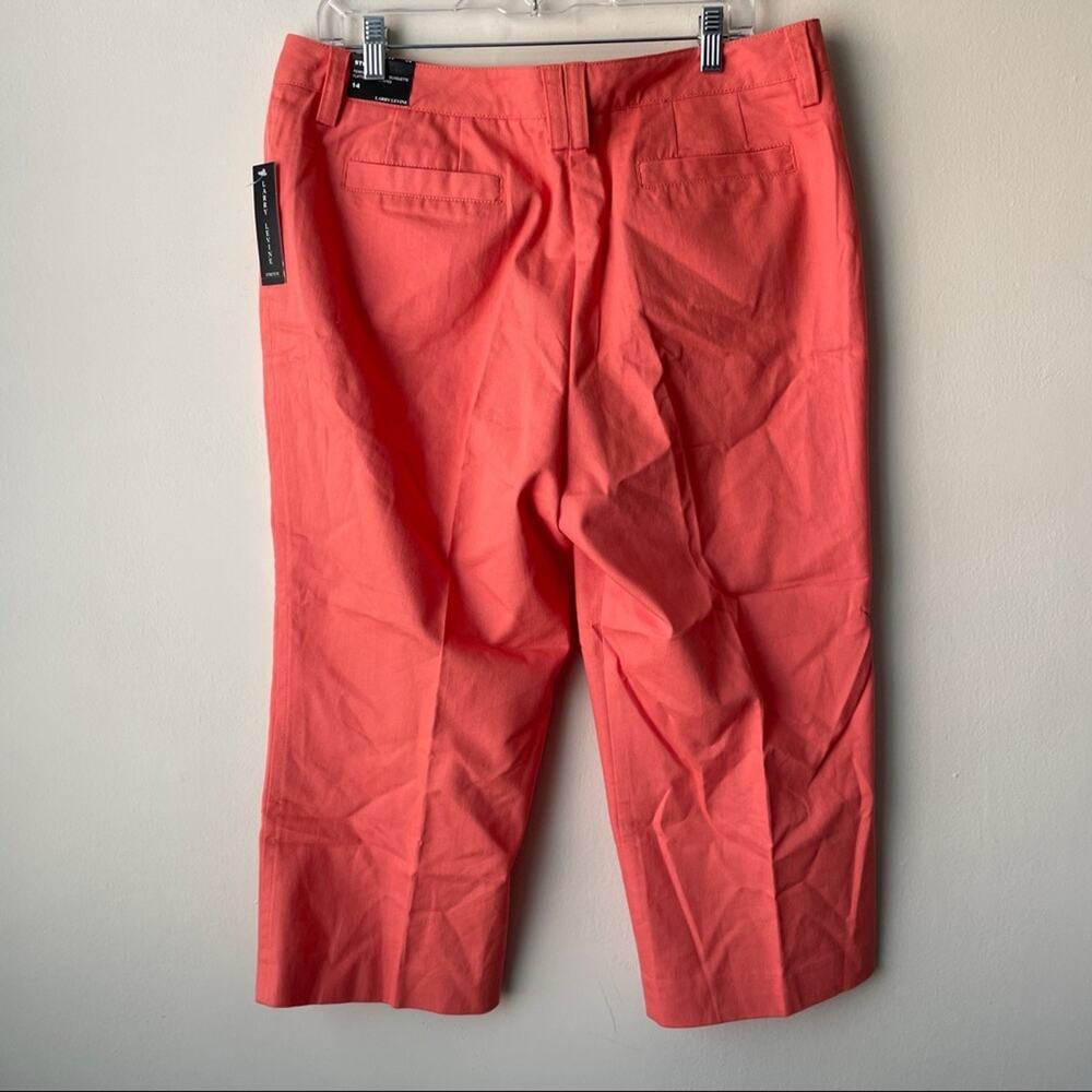 Larry Levine NWT French Orange Stretch Straight Leg Capri Pants - Size 14 (NWT) - Picture 6 of 10